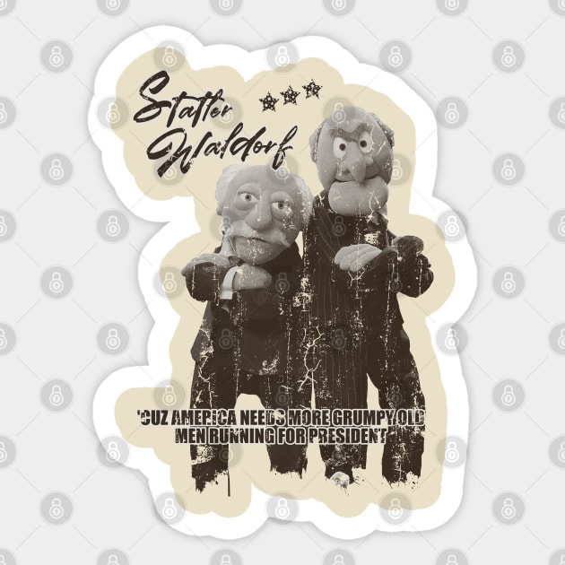 Retro Vintage - Statler and Waldorf For President 2024 Sticker by sgregory project